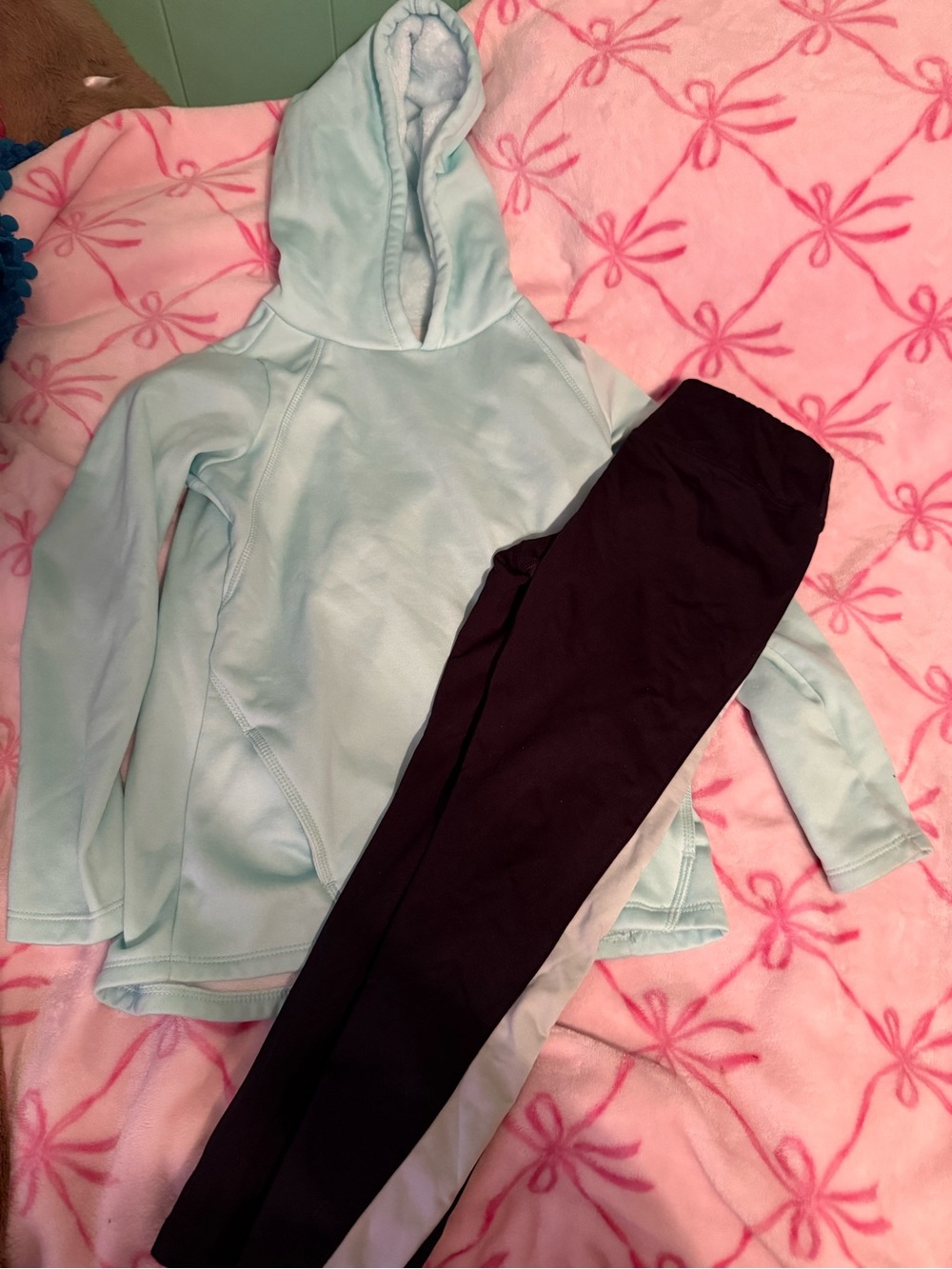 Athletic Works Light Blue Hoodie with Black Leggings